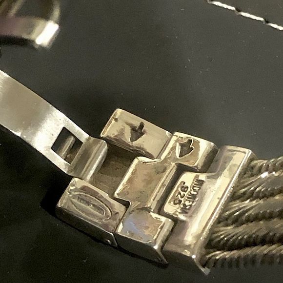 LOIS HILL Sterling Silver Watch Swiss Movement Woven Bracelet Band - Picture 7 of 13